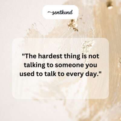 Silence after daily talks.