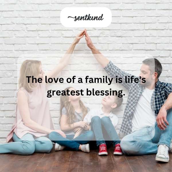 Interlocking circles represent a growing family connected by love and strength.