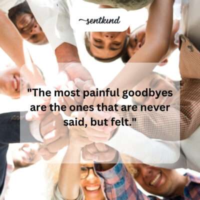 Unspoken farewells in friendships.
