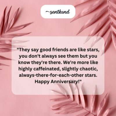 Two friends with playful expressions, surrounded by a subtle star-like glow.