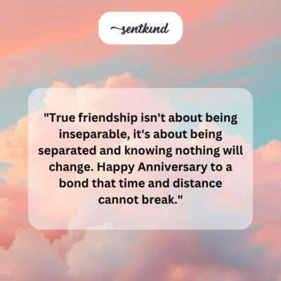 Friends separated but bond strong.