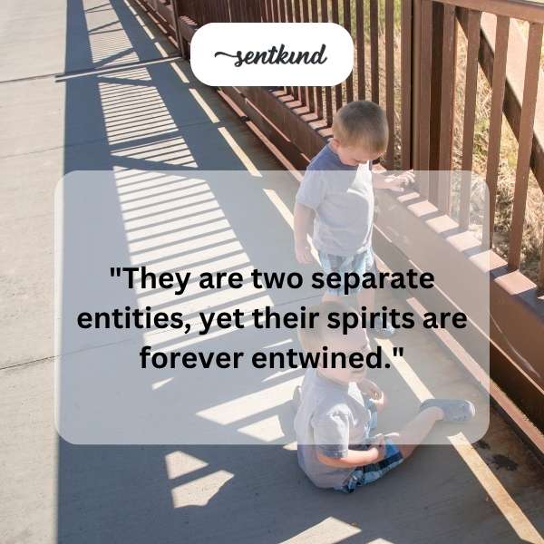 Separate yet entwined spirits.