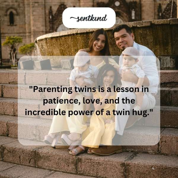 Two young twins embrace, symbolizing affection and the twin bond.