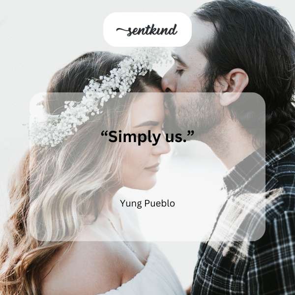 Minimalist text art displaying the phrase 'Simply us.'