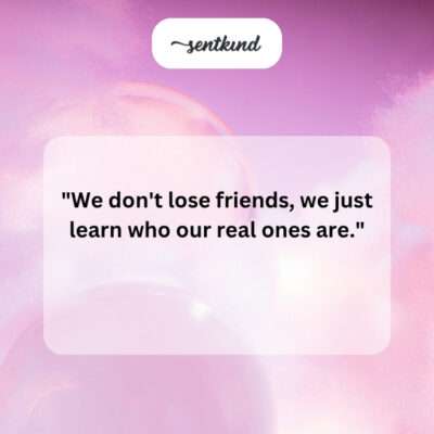 Discovering true friends through life's changes.
