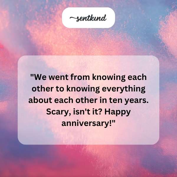 A smiling couple holding hands and looking at each other with affection, possibly celebrating a milestone anniversary.