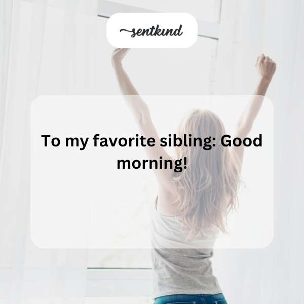 Two siblings share a quiet, knowing smile between themselves.
