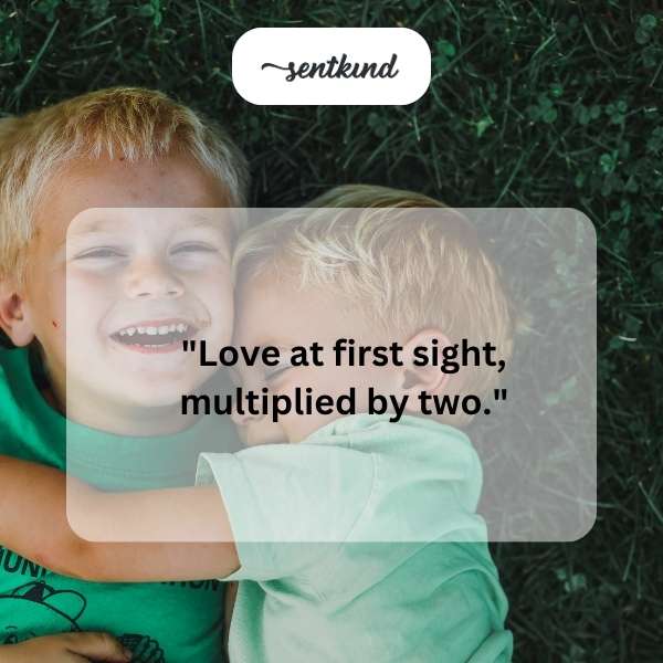 Two pairs of eyes lock, radiating mutual admiration and joy.