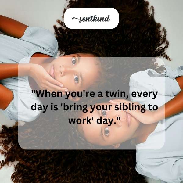 Two identical children, possibly twins, are working side-by-side at desks.