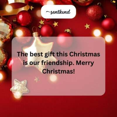 Friendship is the best Christmas gift.