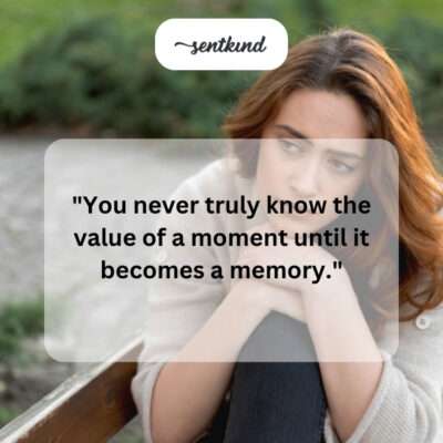 The value of a moment as it becomes a memory.