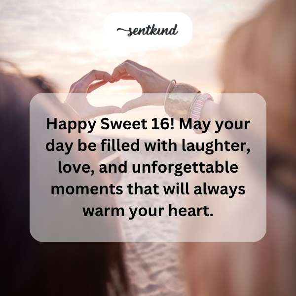 Celebrating the joy of turning 16 with heartfelt wishes.