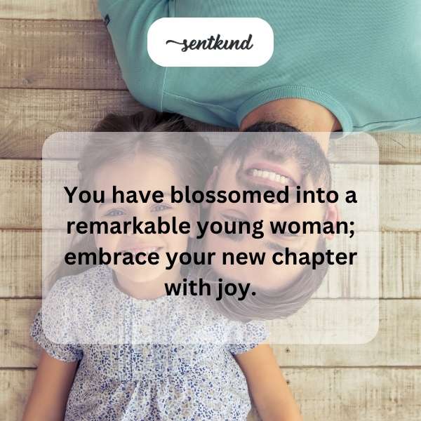 Celebrating the beginning of adulthood with heartfelt joy and new adventures.