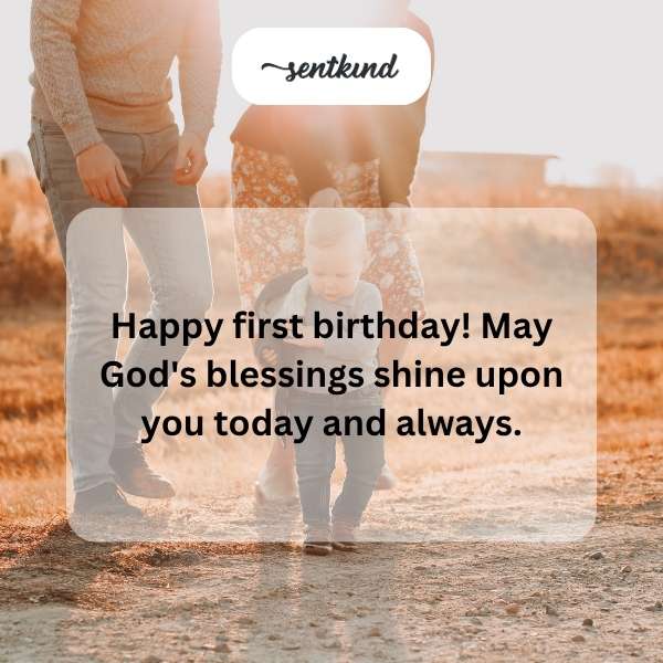 Celebrating your first year with joyful blessings.
