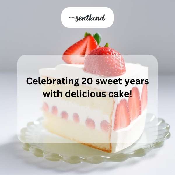 Two decades of delightful memories celebrated with cake.