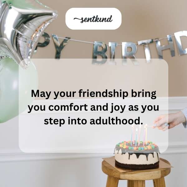 Celebrating the milestone of turning twenty-one with heartfelt greetings.