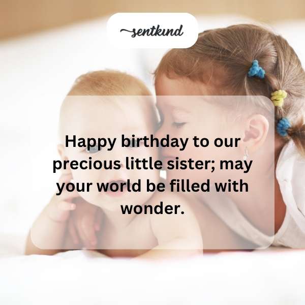 Joyful second birthday greetings for our beloved young sister.