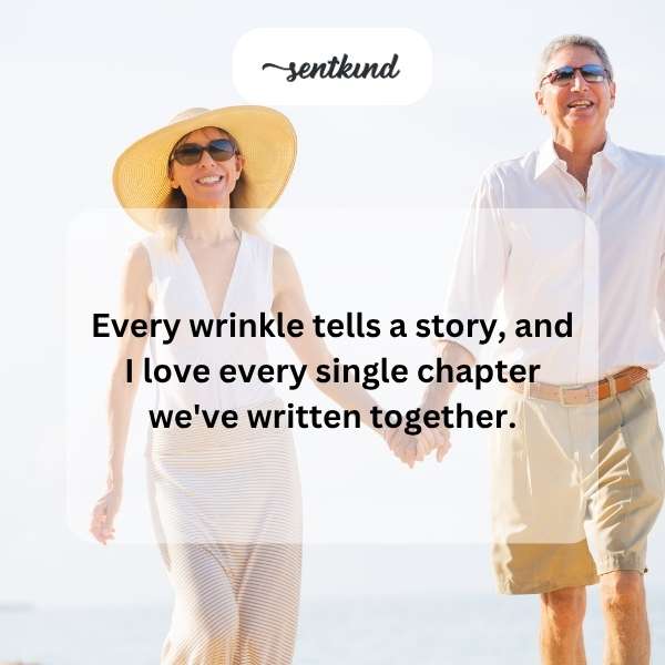 Celebrating four decades of love and memories marked on our faces.