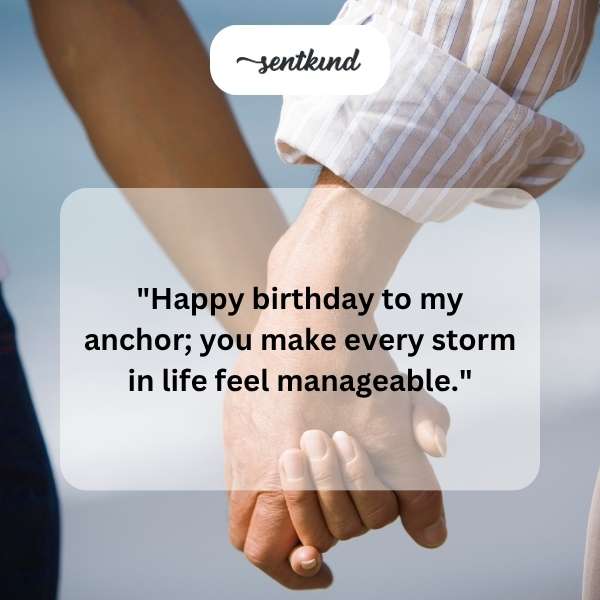 Celebratory message for a loving partner's special day.