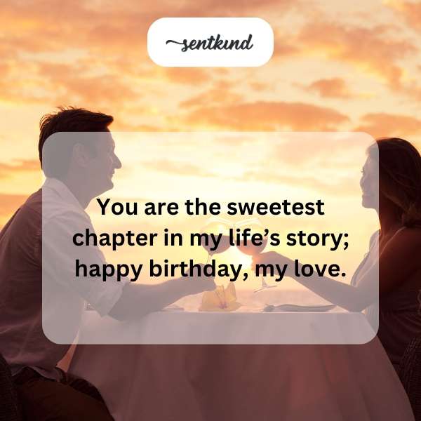Heartfelt birthday greetings for my beloved partner.
