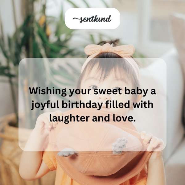 Celebrating your little one's first joyful birthday full of happiness and affection.