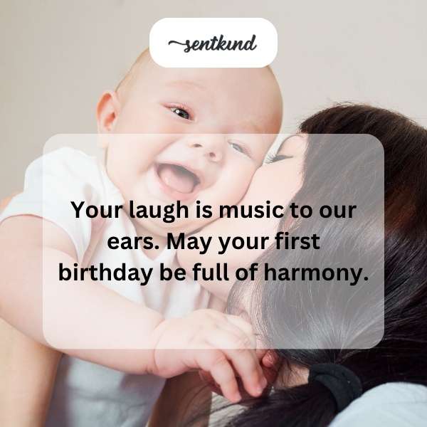 Celebrating your one-year milestone with joyful sounds.