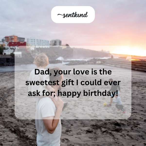 Heartfelt birthday message for father.