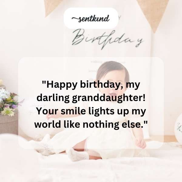 Heartfelt greetings for granddaughter's special day.