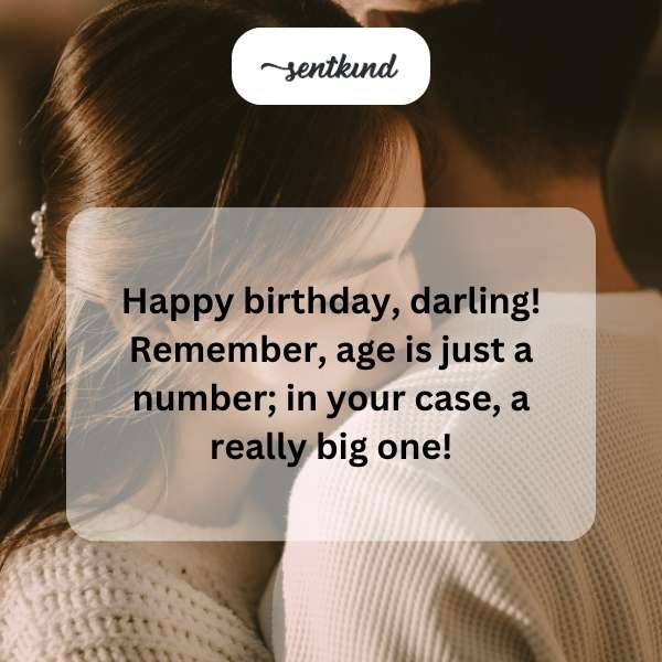 Celebratory message for spouse's special day.