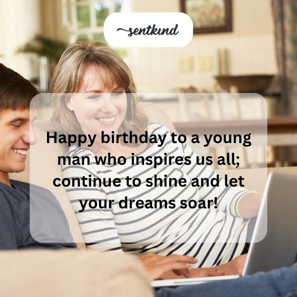 Celebratory message for a young nephew on his special day.