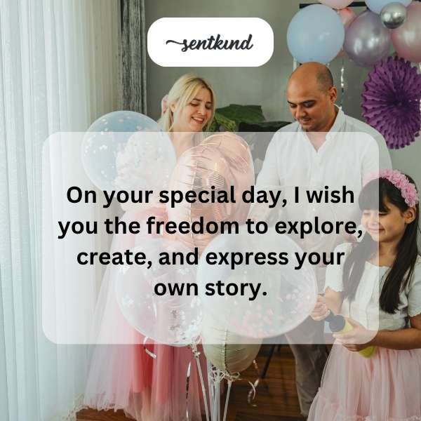 Heartfelt greetings to my daughter on her special day.
