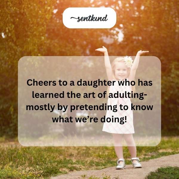 Warm greetings for our daughter on her special day.