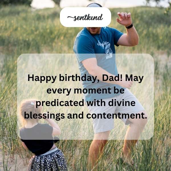 Heartfelt celebration message for father on his special day.