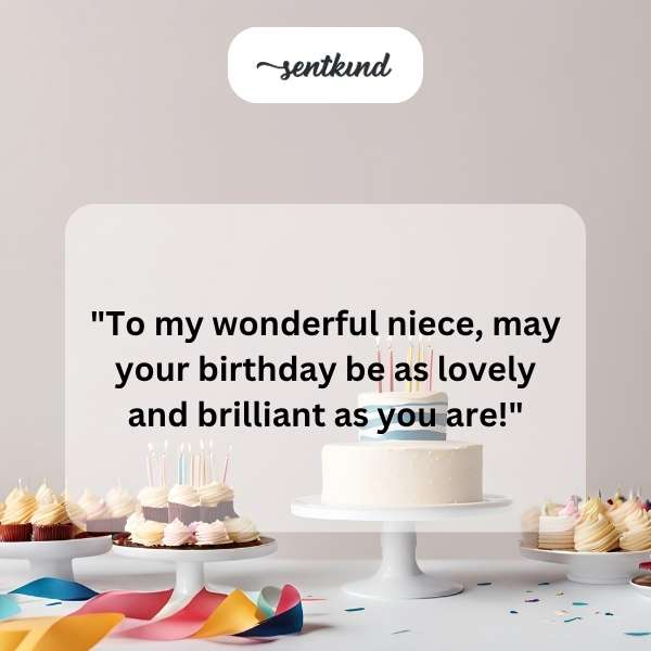 Heartfelt greetings for my niece's special day.