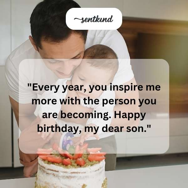 Heartfelt greetings for my son's special day.