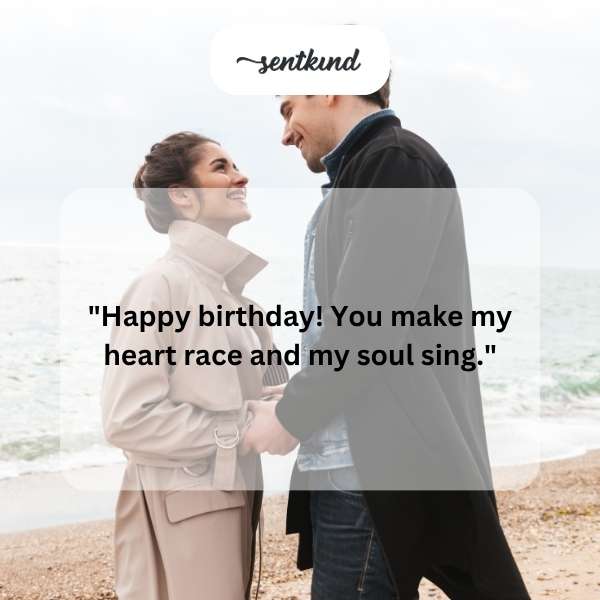 Celebratory message for husband's special day.