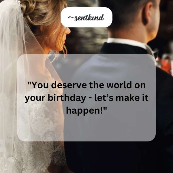 Celebratory message for a husband's special day.