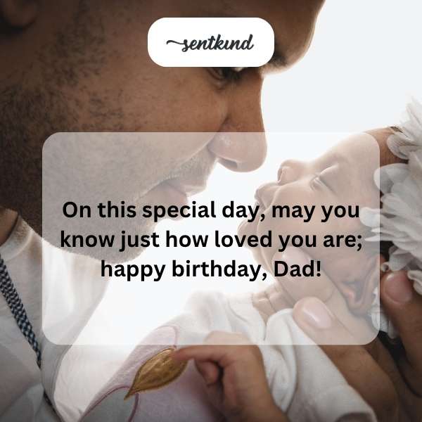 Celebratory greetings for father's birthday.