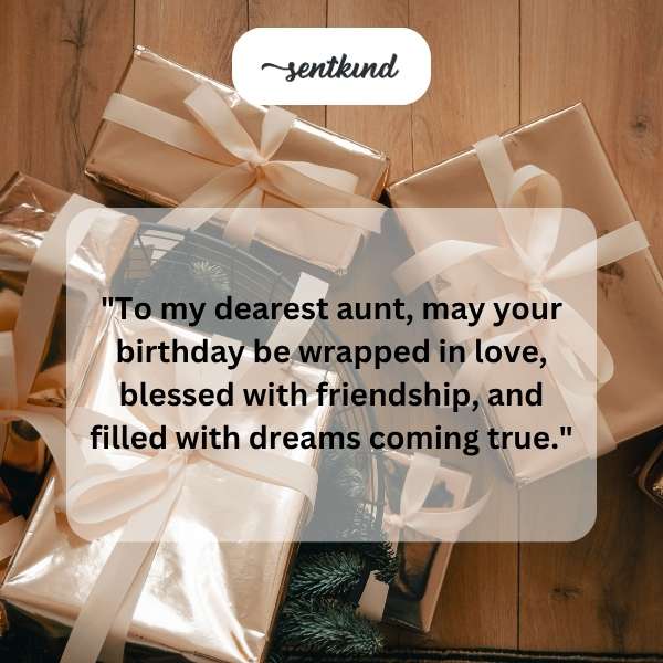 Heartfelt greetings for my beloved aunt on her special day.