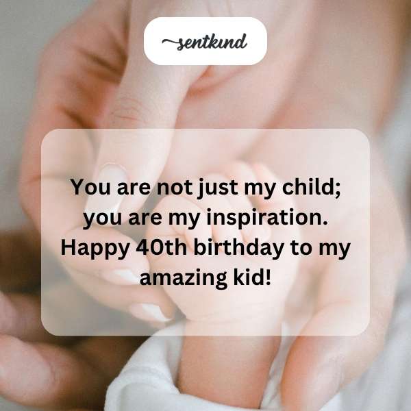 Celebrating four decades of life with a heartfelt message for an inspirational child.