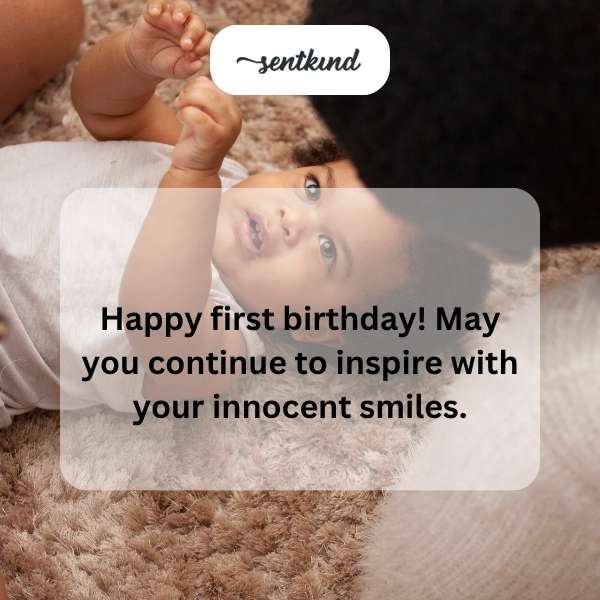 Joyful celebration of your first year with heartwarming wishes.