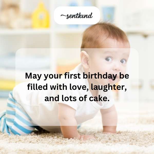 Wishing you a joyful and memorable first birthday celebration filled with happiness.