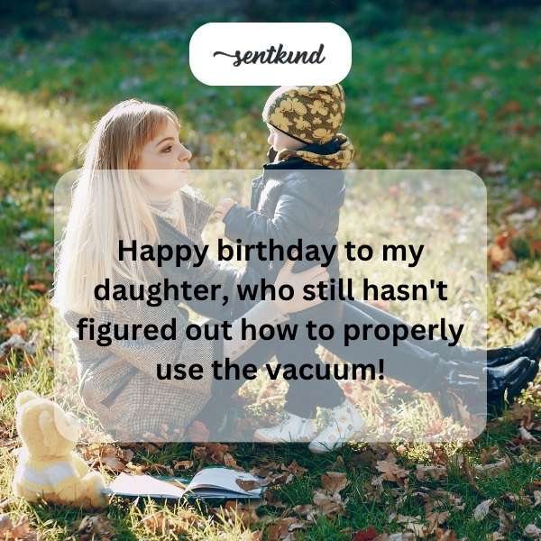 Celebratory message for a daughter's special day.