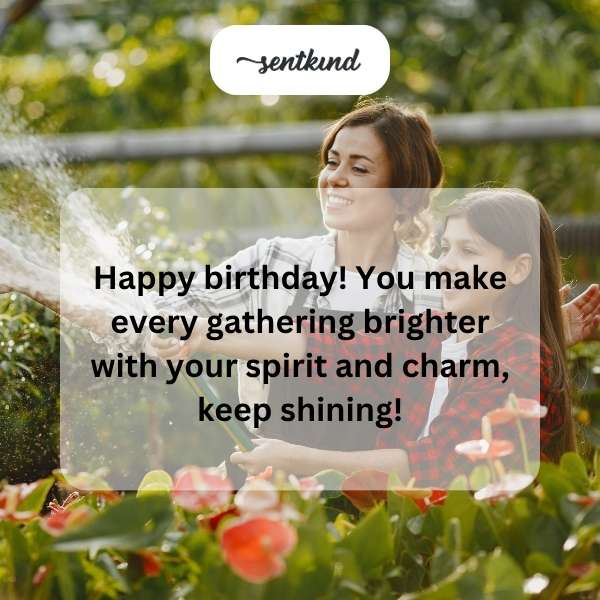 Warm greetings for our daughter's special day.