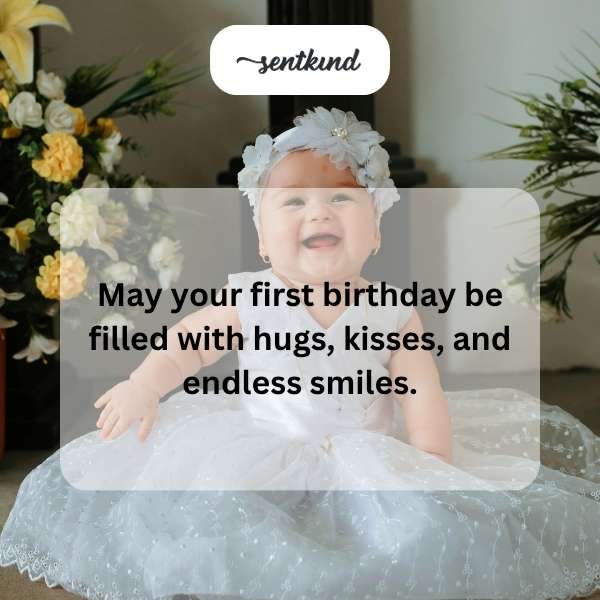 Celebratory messages for a baby's first year.