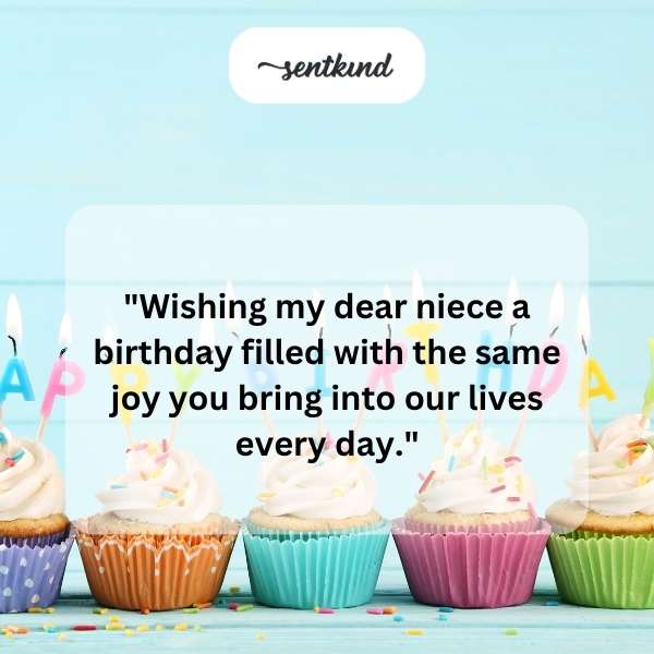 Heartfelt greetings for my niece's special day.