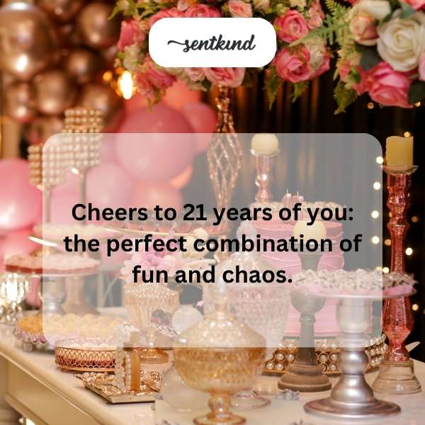 Celebrating the milestone of turning twenty-one with joy and excitement.