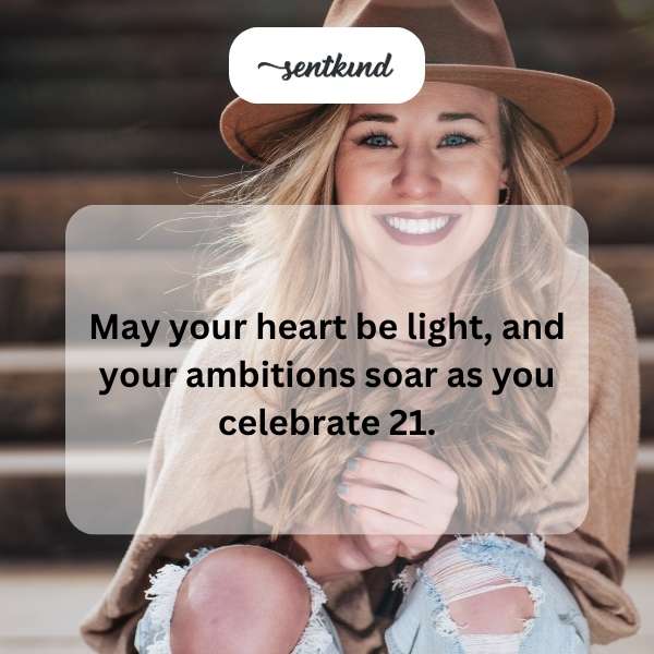 Happy 21st birthday greetings with heartfelt wishes.