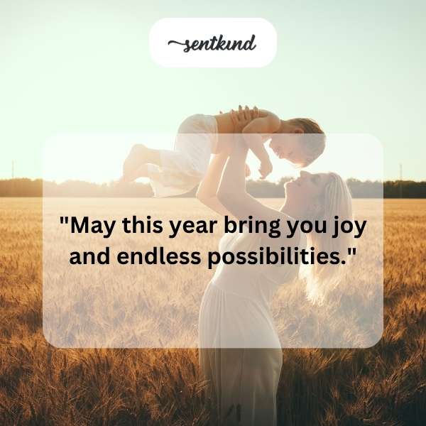 Heartfelt greetings for a joyful year ahead, dear son.