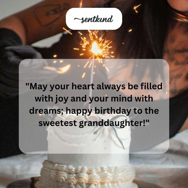 Heartfelt greetings for a granddaughter's special day.